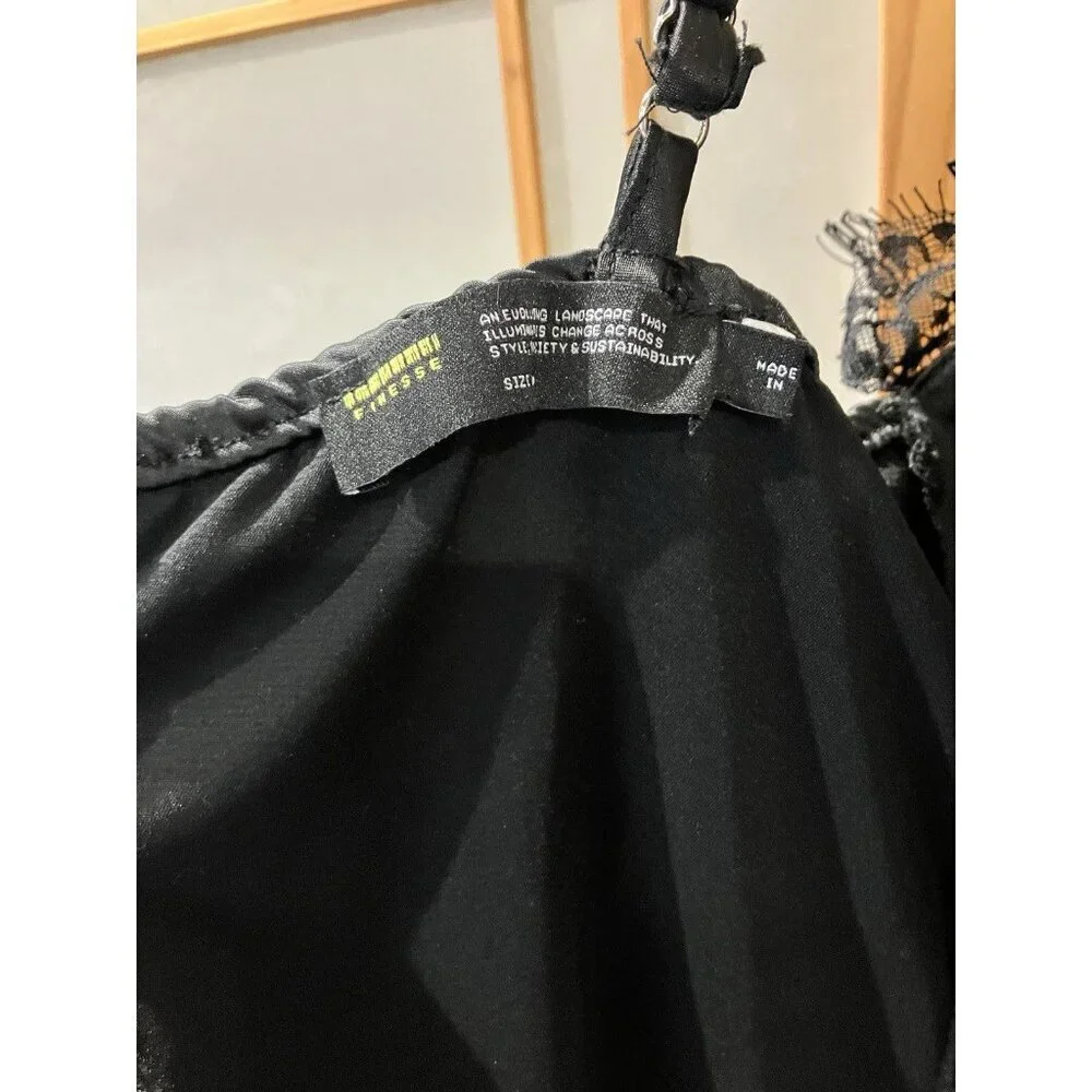 Black Lace Slip Dress by Finesse, Medium, Evening Cocktail, weighted